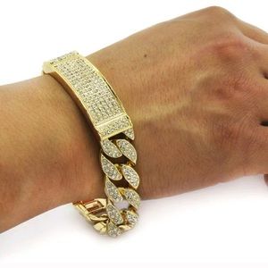 Full iced out Cuban link bracelet